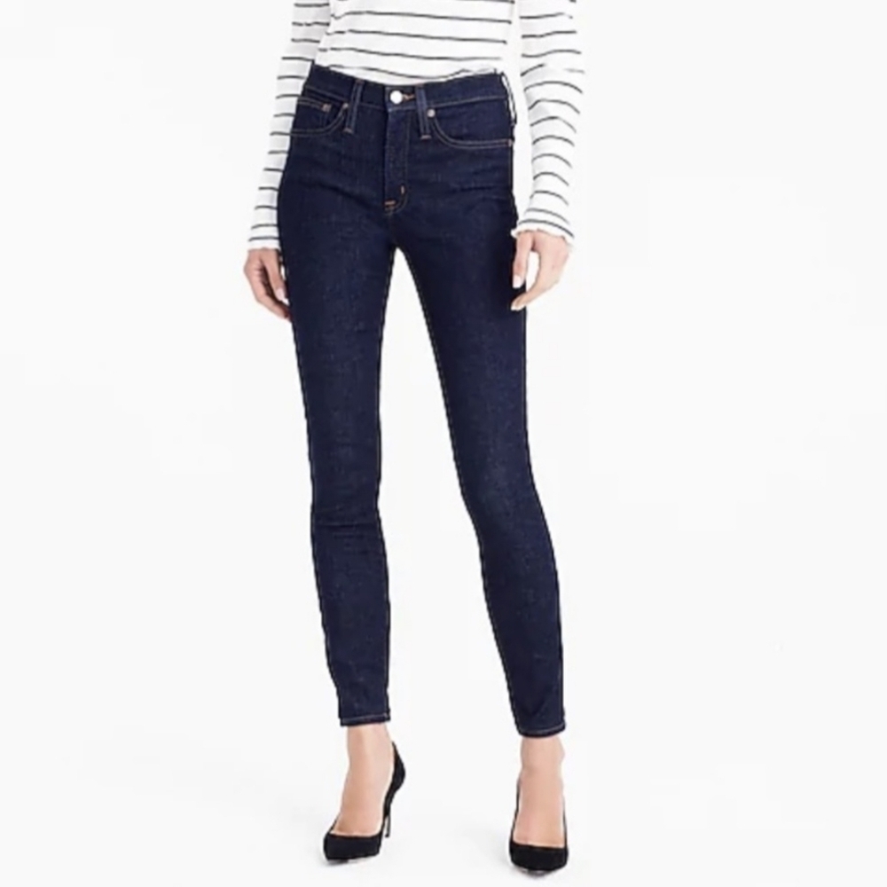 J Crew Dark Wash Mid Rise Skinny Jeans
